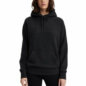 PUMA | M | Women’s Embossed Puma logo Classic Fleece Black Hoodie
